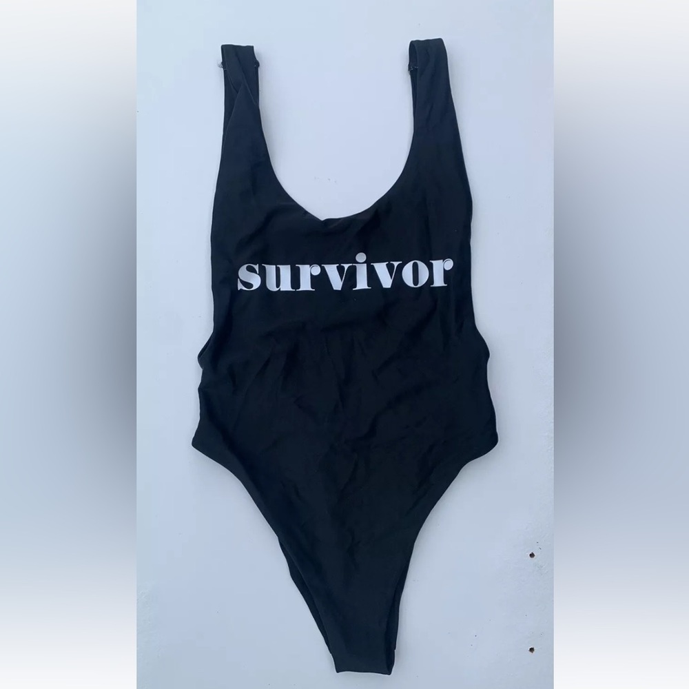 Aerie Women's Size Small/P Black Swim Suit One Piece Survivor NWT